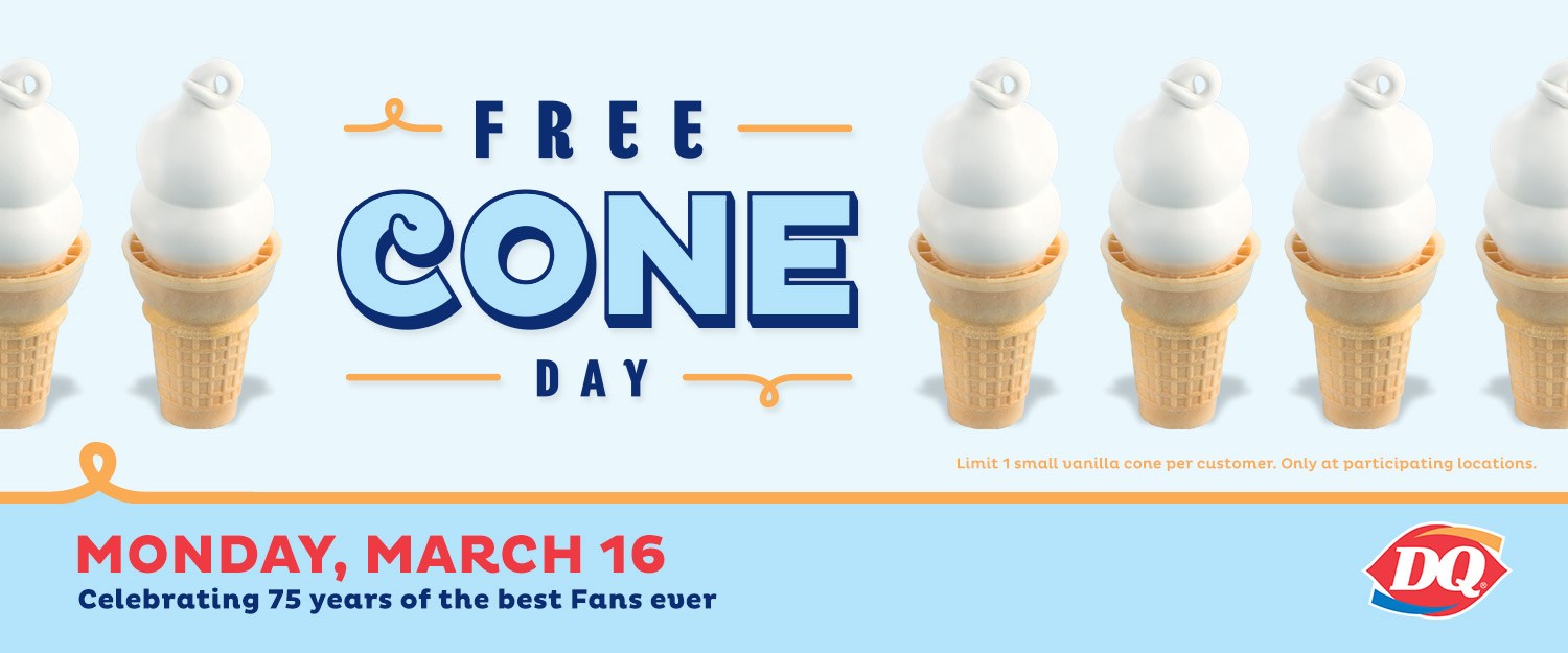 Free Ice Cream Cone at Dairy Queen on March 16th