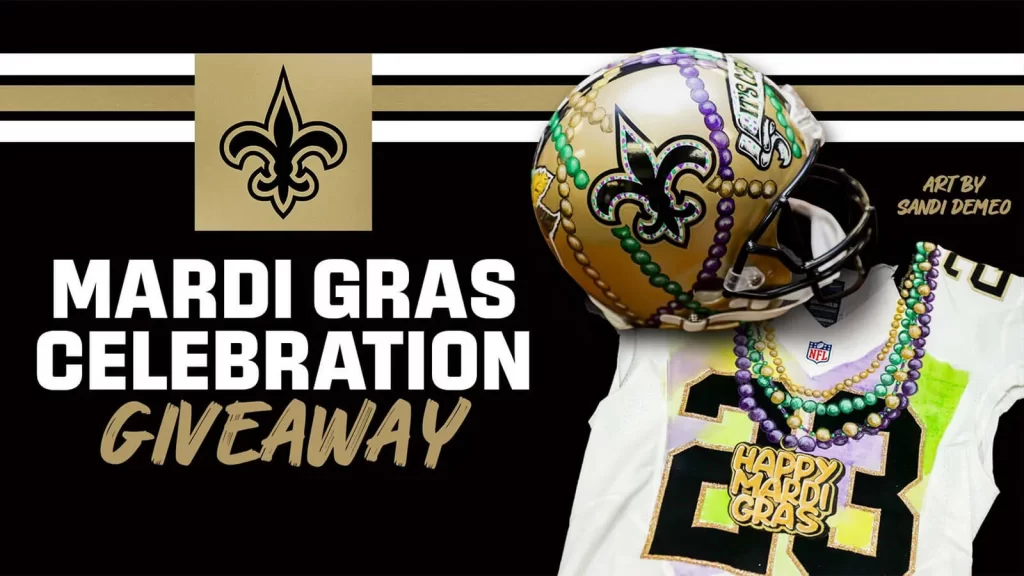 new orleans saints mardi gras beads